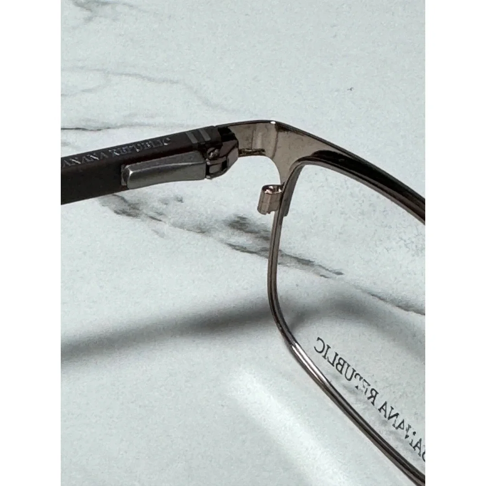 Banana Republic Roman Dark Brown Stainless Steel Rectangular Frames 52-19-140